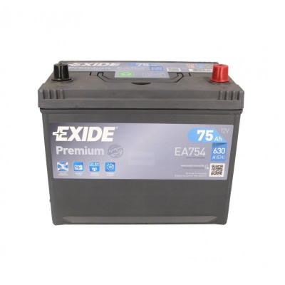 Аккумулятор Exide Premium Азия 6 СТ 75Ач 630А обратная