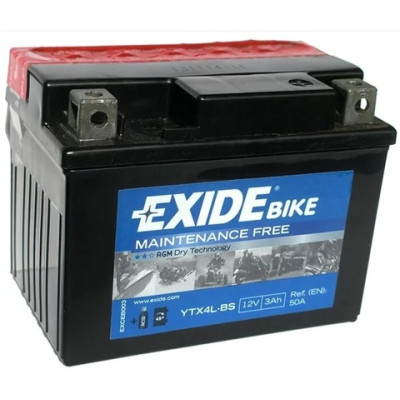 Аккумулятор Exide  6 СТ 12V -3а/ч (EBX4L-BS) (YTX4L-BS)