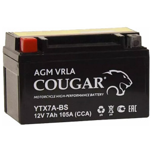 Аккумулятор Cougar 6 СТ 7Ач (YTX7A-BS) 