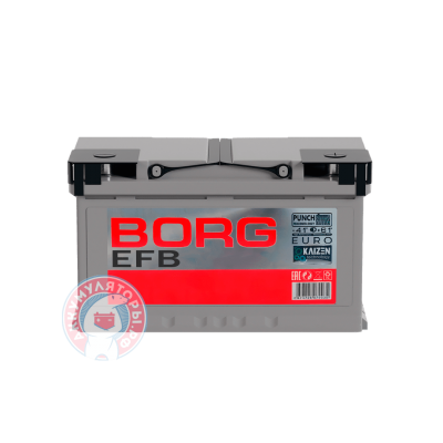 Аккумулятор Borg EFB 6 СТ 80Aч оп