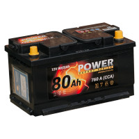 Аккумулятор Power 6 СТ 80Ач 760А обратная низкий