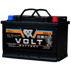 Аккумулятор Volt Professional 6 СТ 75Ач 690А обратная