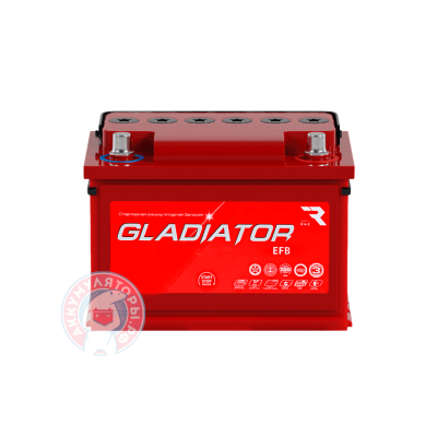 Аккумулятор Gladiator EFB 6 СТ 65Ач оп